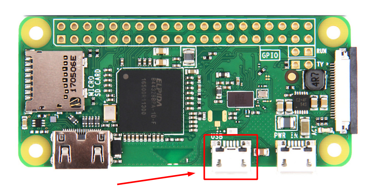 Raspberry Pi Zero USB OTG port